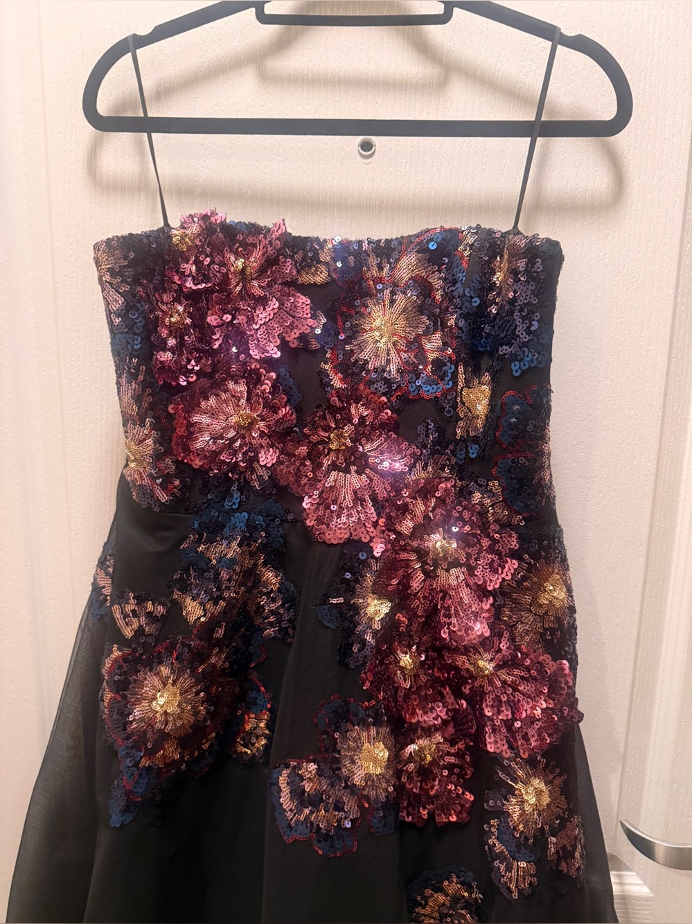 Helsi Valeria Strapless 3D Floral Fit & Flare Midi Dress size L Preloved - Picture 6 of 10